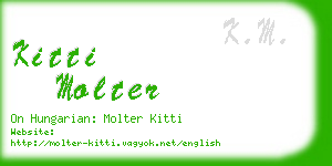 kitti molter business card